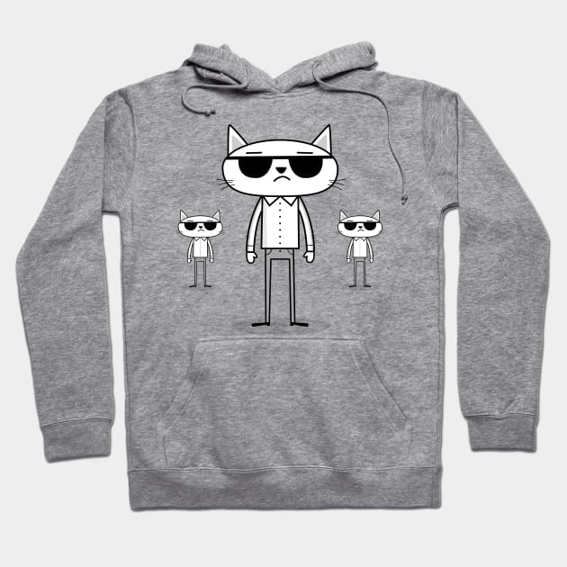 Cool Cats, Snarky Cats, Judgmental Cats Hoodie by Andy McNally